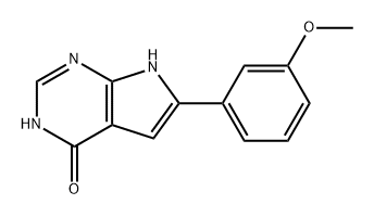 4H-Pyrrolo[2,3-d]pyrimidin-4-one, 3,7-dihydro-6-(3-methoxyphenyl)- Structure