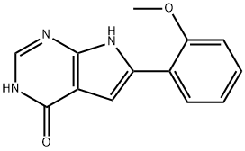 4H-Pyrrolo[2,3-d]pyrimidin-4-one, 3,7-dihydro-6-(2-methoxyphenyl)- 구조식 이미지