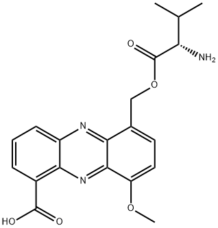 L-Valine, (6-carboxy-4-methoxy-1-phenazinyl)methyl ester Structure