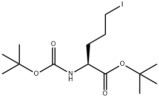 L-Norvaline, N-[(1,1-dimethylethoxy)carbonyl]-5-iodo-, 1,1-dimethylethyl ester Structure