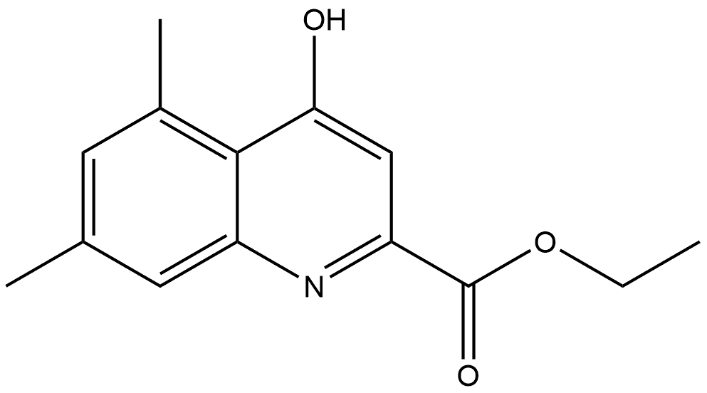 Ethyl 4-hydroxy-5,7-dimethyl-2-quinolinecarboxylate Structure