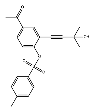 Ethanone, 1-[3-(3-hydroxy-3-methyl-1-butyn-1-yl)-4-[[(4-methylphenyl)sulfonyl]oxy]phenyl]- 구조식 이미지