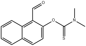 Carbamothioic acid, dimethyl-, O-(1-formyl-2-naphthalenyl) ester (9CI) Structure