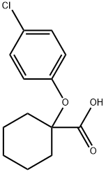 Cyclohexanecarboxylic acid, 1-(4-chlorophenoxy)- Structure