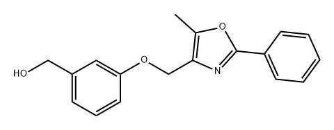 Benzenemethanol, 3-[(5-methyl-2-phenyl-4-oxazolyl)methoxy]- Structure