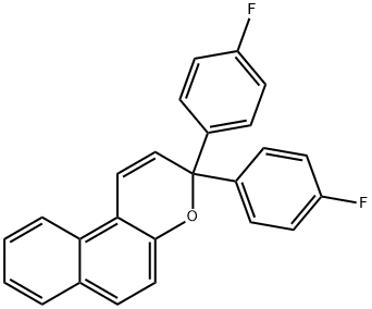 3H-Naphtho[2,1-b]pyran, 3,3-bis(4-fluorophenyl)- 구조식 이미지