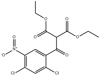 Propanedioic acid, 2-(2,4-dichloro-5-nitrobenzoyl)-, 1,3-diethyl ester Structure