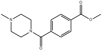 Benzoic acid, 4-[(4-methyl-1-piperazinyl)carbonyl]-, methyl ester Structure