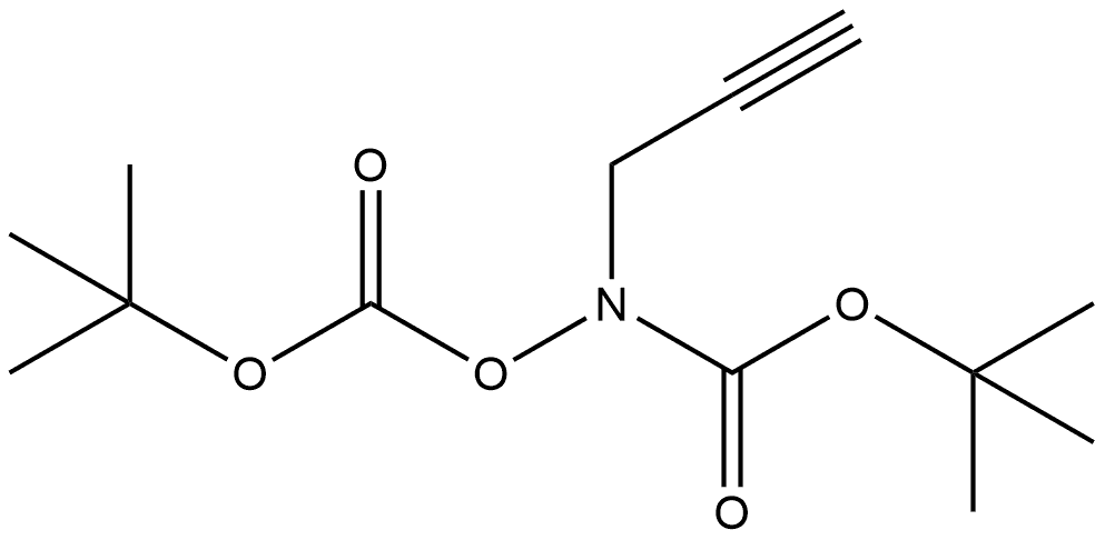 N-[(tert-butoxy)carbonyl]-N-{[(tert-butoxy)carbonyl]oxy}prop-2-yn-1-amine Structure