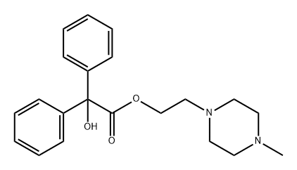 Benzilic acid, 2-(4-methyl-1-piperazinyl)ethyl ester (6CI,7CI,8CI) 구조식 이미지