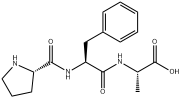 (S)-2-((S)-3-Phenyl-2-((S)-pyrrolidine-2-carboxamido)propanamido)propanoic acid Structure