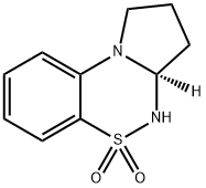 1H-Pyrrolo[2,1-c][1,2,4]benzothiadiazine, 2,3,3a,4-tetrahydro-, 5,5-dioxide, (3aR)- Structure