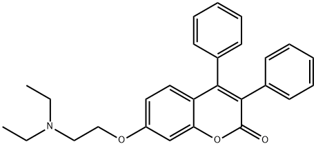 2H-1-Benzopyran-2-one, 7-[2-(diethylamino)ethoxy]-3,4-diphenyl- 구조식 이미지