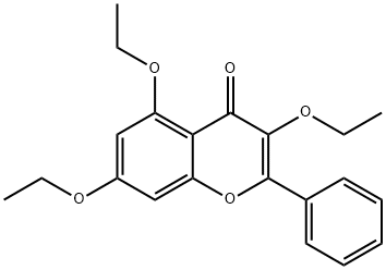 4H-1-Benzopyran-4-one, 3,5,7-triethoxy-2-phenyl- Structure