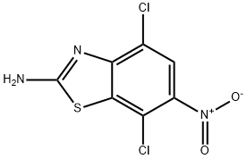 2-Benzothiazolamine, 4,7-dichloro-6-nitro- 구조식 이미지