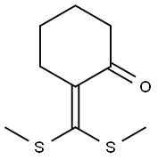 Cyclohexanone, 2-[bis(methylthio)methylene]- 구조식 이미지