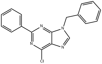 9-Benzyl-6-chloro-2-phenyl-9H-purine 구조식 이미지