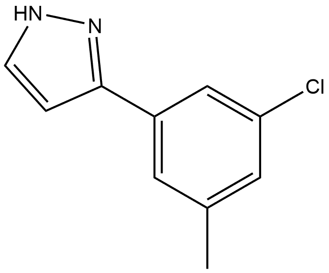 3-(3-Chloro-5-methylphenyl)-1H-pyrazole Structure