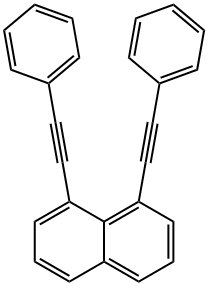 Naphthalene, 1,8-bis(2-phenylethynyl)- Structure