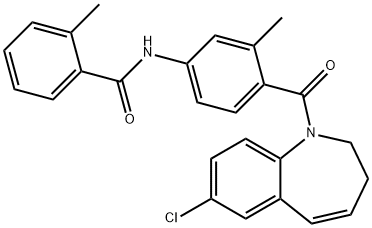 Benzamide, N-[4-[(7-chloro-2,3-dihydro-1H-1-benzazepin-1-yl)carbonyl]-3-methylphenyl]-2-methyl- 구조식 이미지