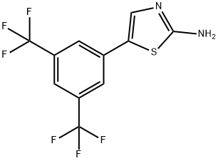 5-(3,5-Bis(trifluoromethyl)phenyl)thiazol-2-amine Structure