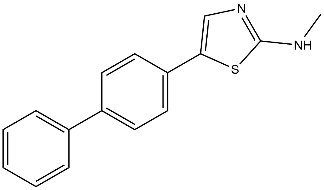 5-([1,1'-Biphenyl]-4-yl)-N-methylthiazol-2-amine Structure