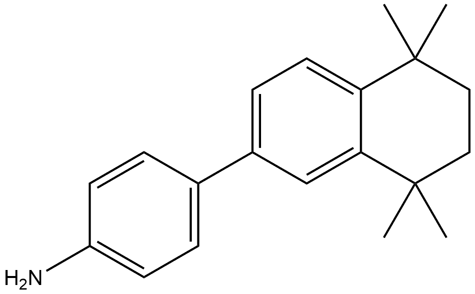 4-(5,6,7,8-Tetrahydro-5,5,8,8-tetramethyl-2-naphthalenyl)benzenamine Structure