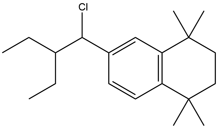 6-(1-Chloro-2-ethylbutyl)-1,2,3,4-tetrahydro-1,1,4,4-tetramethylnaphthalene Structure