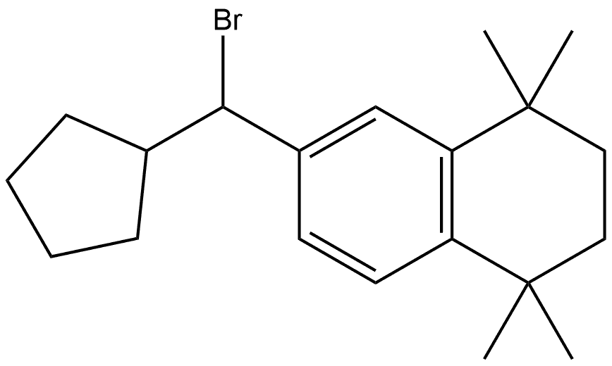 6-(Bromocyclopentylmethyl)-1,2,3,4-tetrahydro-1,1,4,4-tetramethylnaphthalene Structure