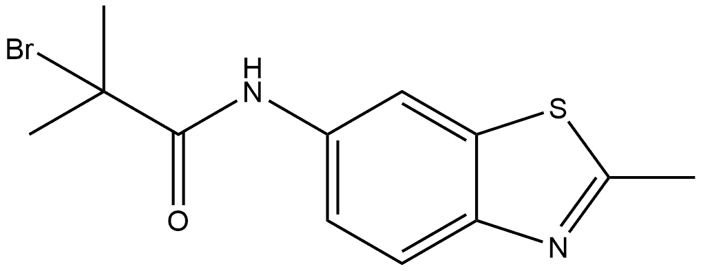 2-Bromo-2-methyl-N-(2-methyl-6-benzothiazolyl)propanamide Structure