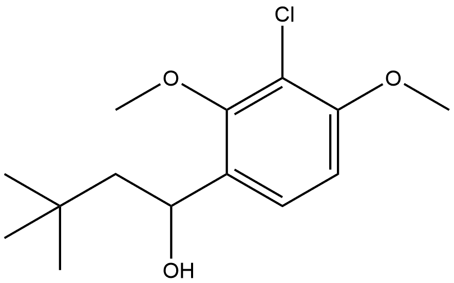 3-Chloro-α-(2,2-dimethylpropyl)-2,4-dimethoxybenzenemethanol Structure