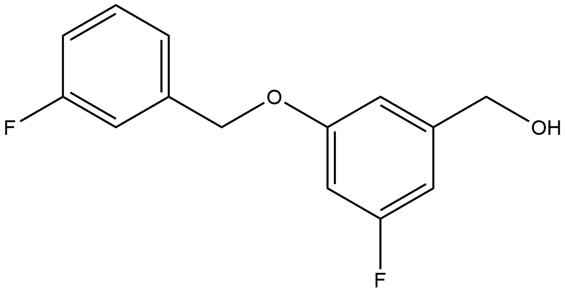 3-Fluoro-5-[(3-fluorophenyl)methoxy]benzenemethanol Structure