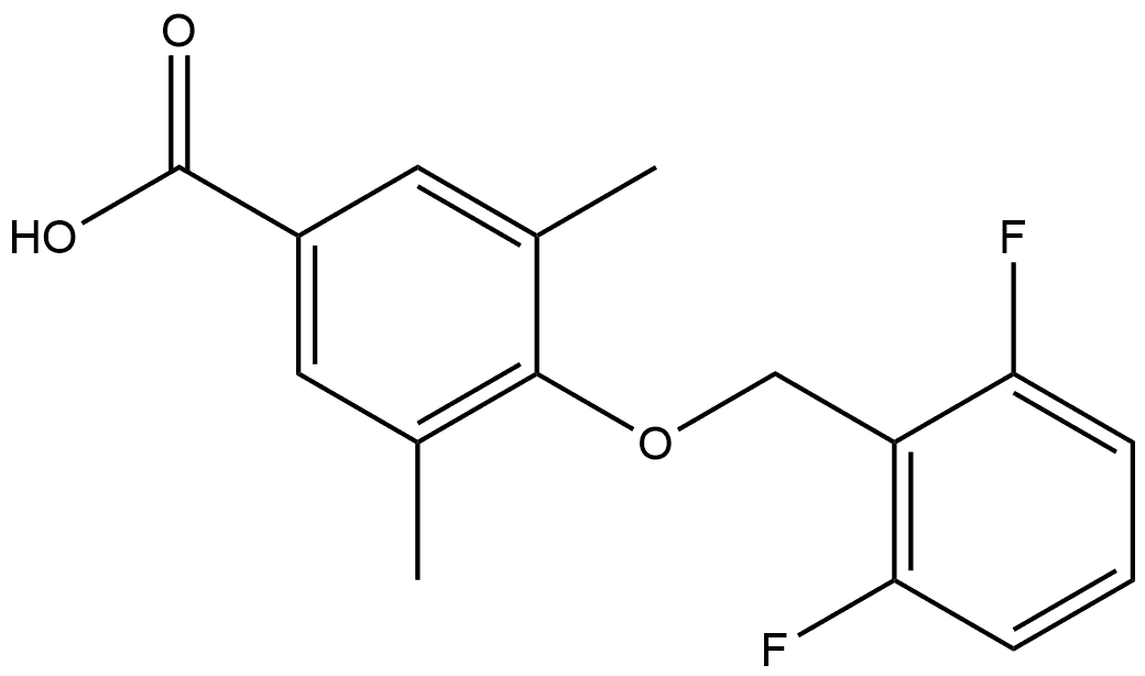 4-[(2,6-Difluorophenyl)methoxy]-3,5-dimethylbenzoic acid Structure