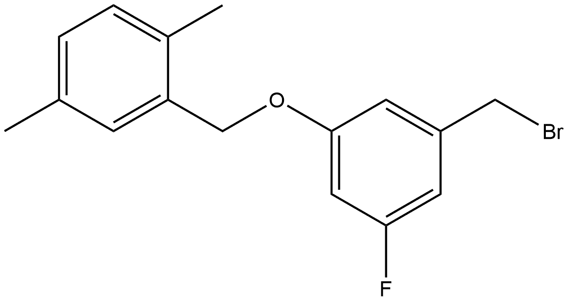 2-[[3-(Bromomethyl)-5-fluorophenoxy]methyl]-1,4-dimethylbenzene Structure