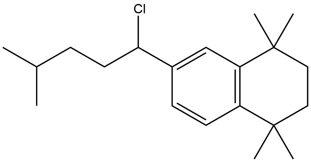 6-(1-Chloro-4-methylpentyl)-1,2,3,4-tetrahydro-1,1,4,4-tetramethylnaphthalene Structure