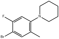 1-(4-Bromo-5-fluoro-2-methylphenyl)piperidine Structure