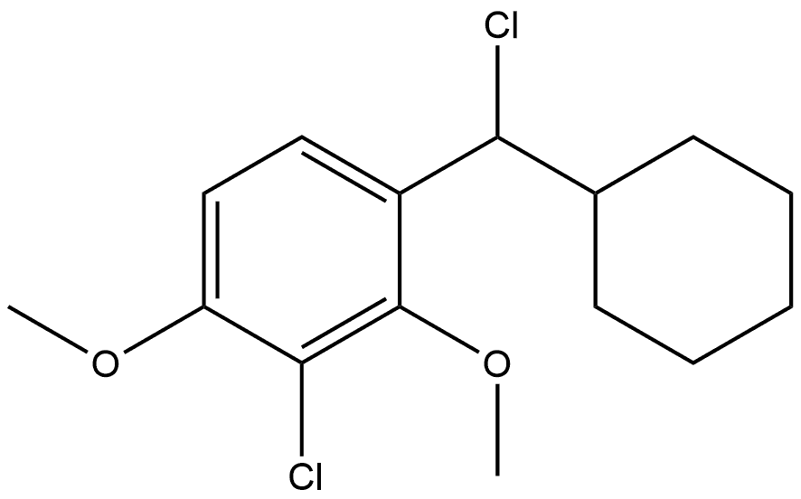 2-Chloro-4-(chlorocyclohexylmethyl)-1,3-dimethoxybenzene Structure