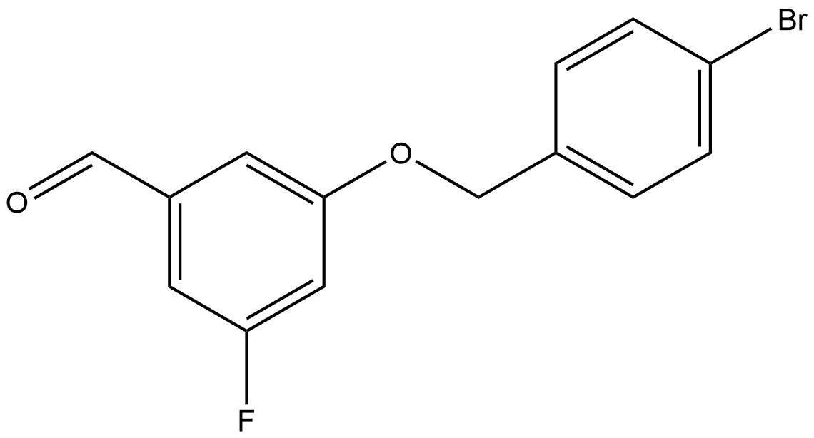 3-[(4-Bromophenyl)methoxy]-5-fluorobenzaldehyde Structure