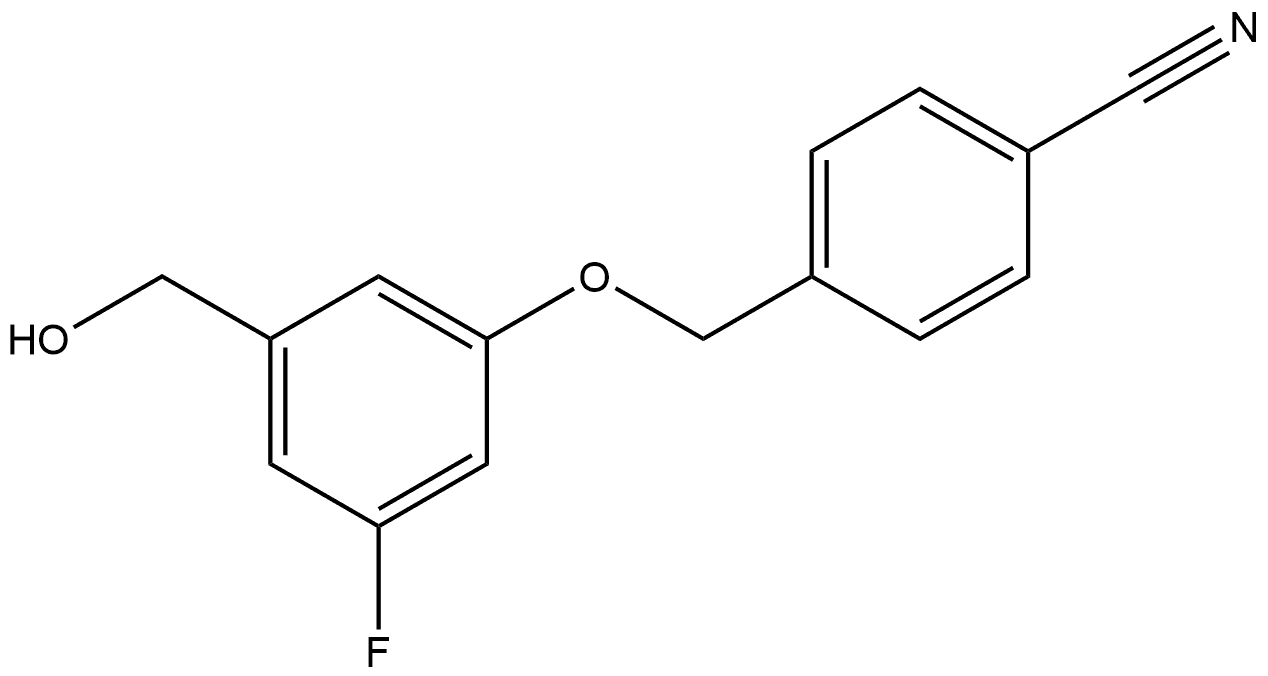 4-[[3-Fluoro-5-(hydroxymethyl)phenoxy]methyl]benzonitrile Structure