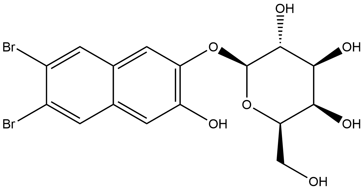 6,7-Dibromo-2,3-Dihydroxynaphthalene β-D-galactopranoside Structure