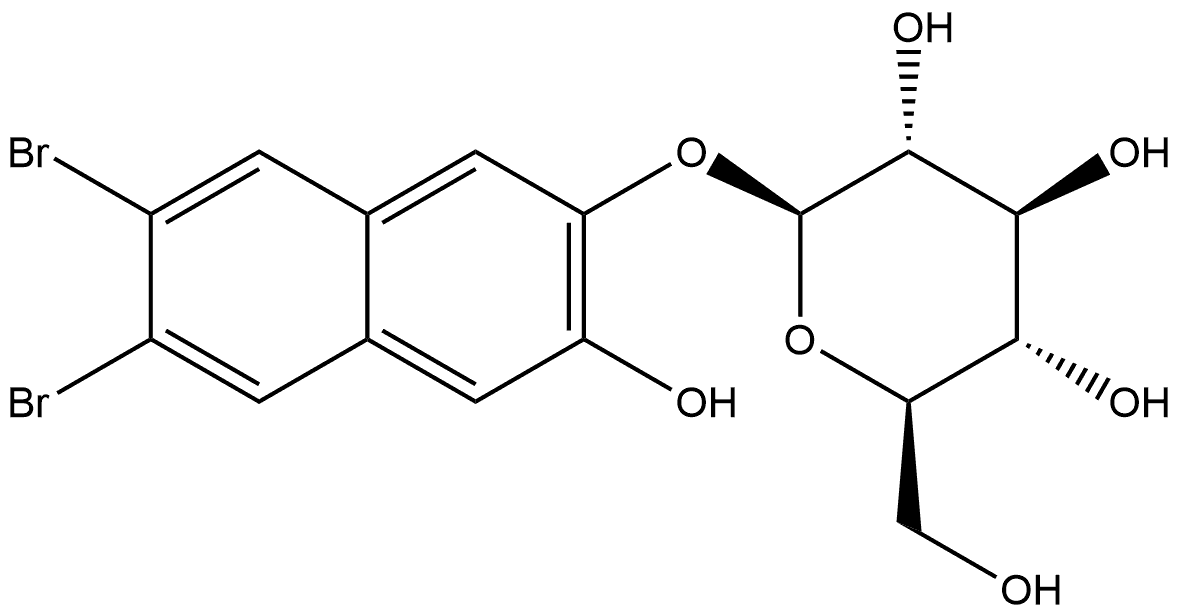 6,7-Dibromo-2,3-Dihydroxynaphthalene β-D-glucopranoside Structure