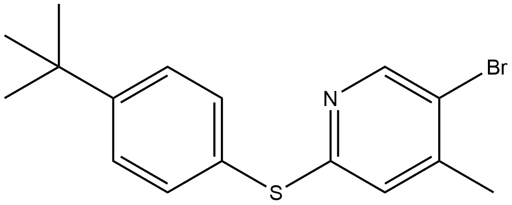 5-Bromo-2-[[4-(1,1-dimethylethyl)phenyl]thio]-4-methylpyridine Structure