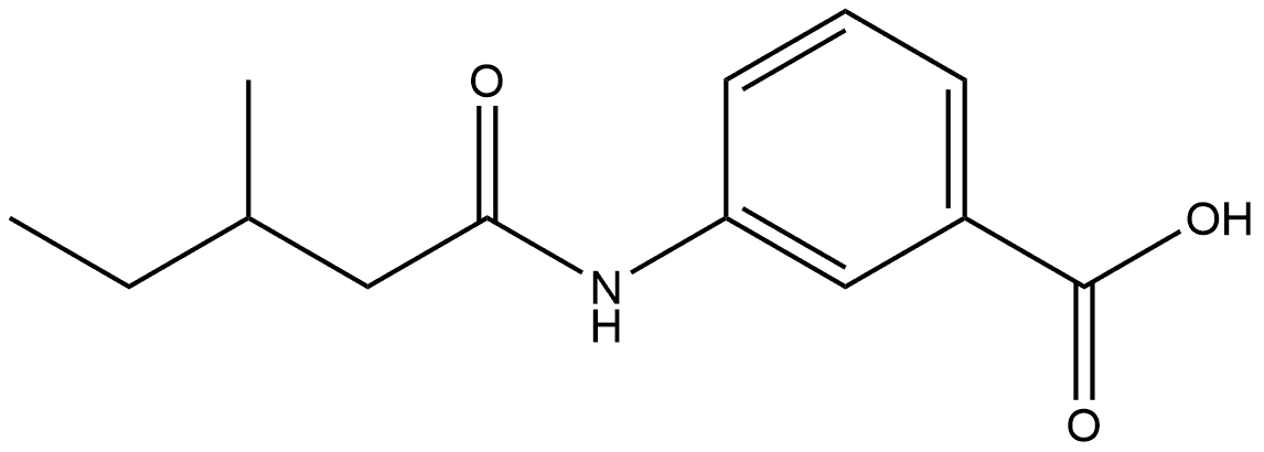 3-[(3-Methyl-1-oxopentyl)amino]benzoic acid Structure