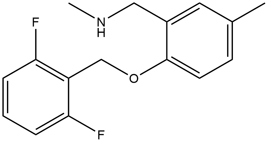 2-[(2,6-Difluorophenyl)methoxy]-N,5-dimethylbenzenemethanamine Structure