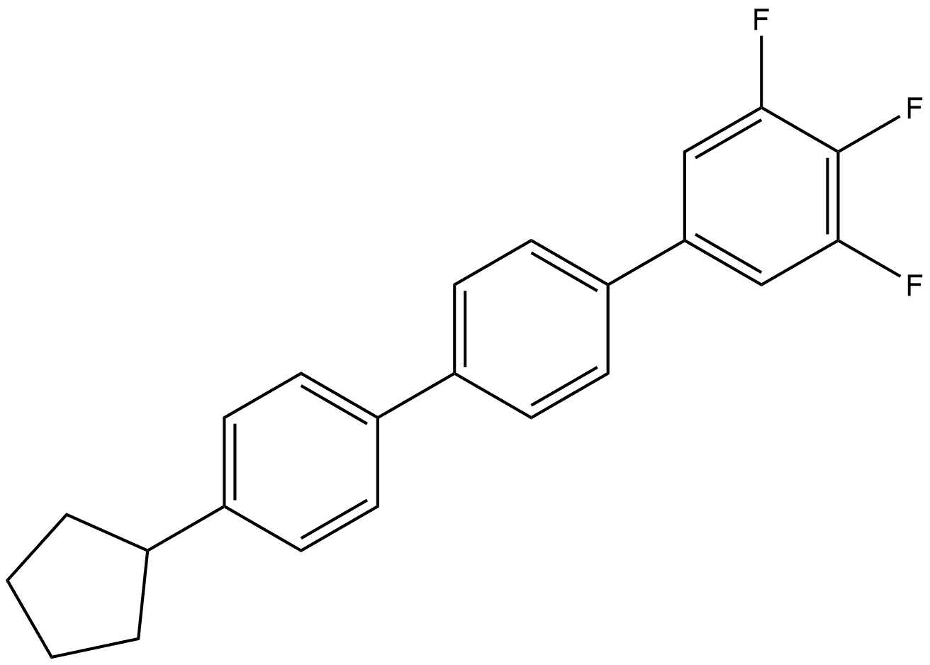 4''-Cyclopentyl-3,4,5-trifluoro-1,1':4',1''-terphenyl Structure