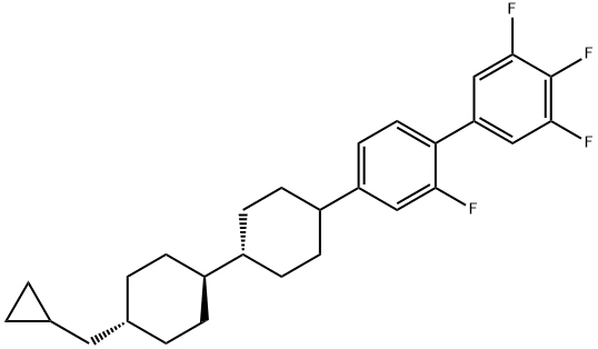 1,1'-Biphenyl, 4-[(trans,trans)-4'-(cyclopropylmethyl)[1,1'-bicyclohexyl]-4-yl]-2,3',4',5'-tetrafluoro- Structure