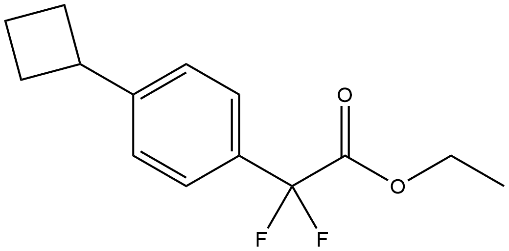 Ethyl 4-cyclobutyl-α,α-difluorobenzeneacetate Structure