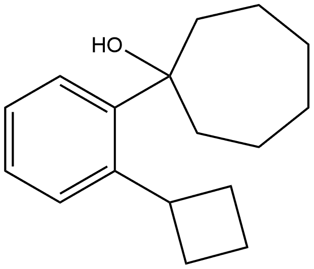 1-(2-Cyclobutylphenyl)cycloheptanol Structure