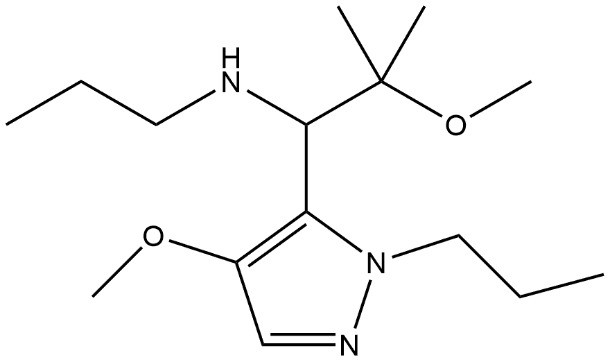 2-methoxy-1-(4-methoxy-1-propyl-1H-pyrazol-5-yl)-2-methylpropyl](propyl)amine Structure