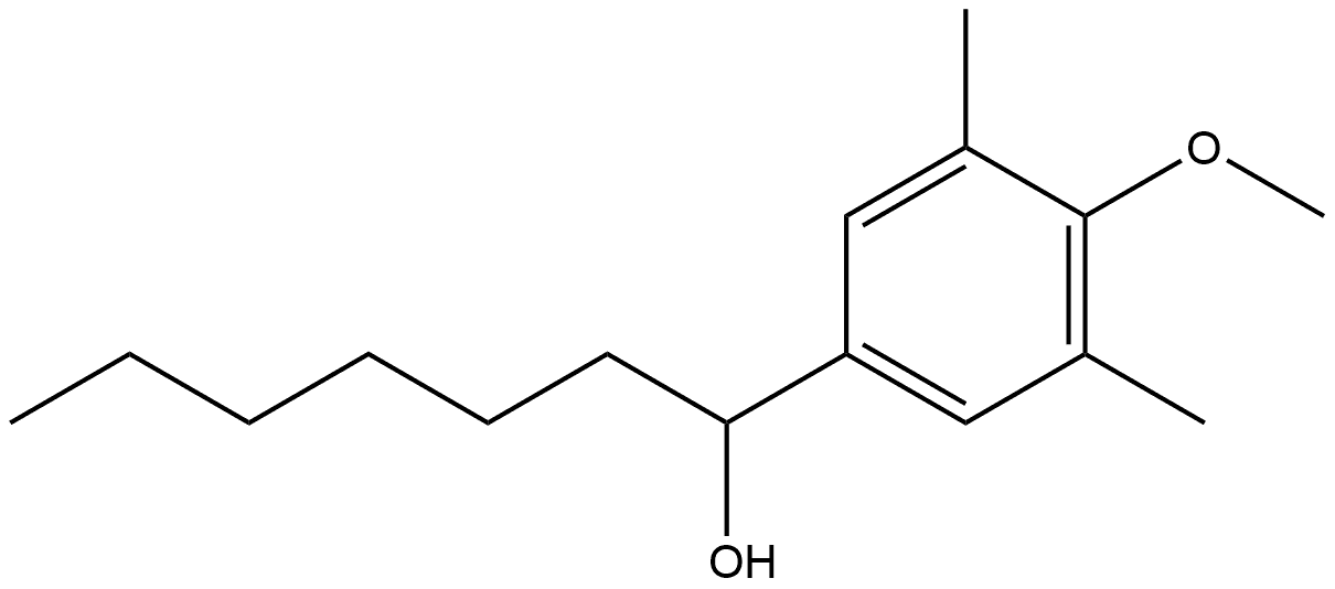 α-Hexyl-4-methoxy-3,5-dimethylbenzenemethanol Structure